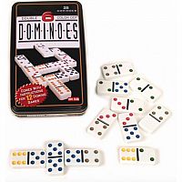 Double 6 Dominoes In Tin Case